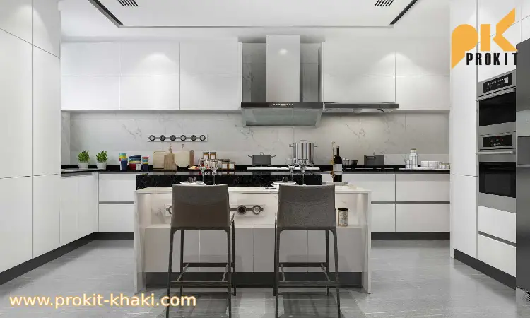 سفارش انواع کابینت سفید طوسی