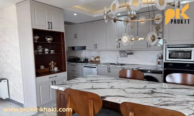 کابینت نئوکلاسیک برای آشپزخانه بزرگ